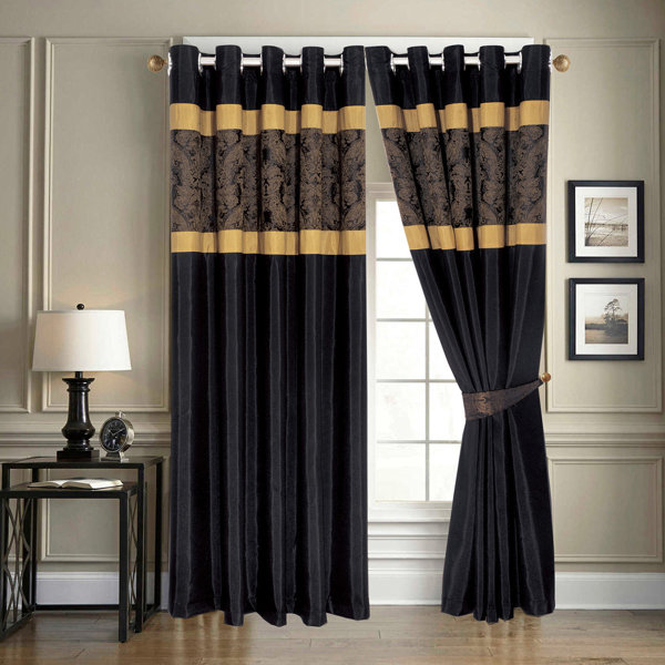 Ophelia & Co. Black Mesa Eyelet Curtains Wayfair.co.uk